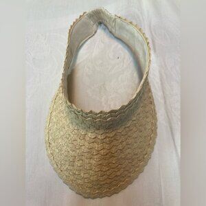 Women's Straw Sun Hat Visor With Elastic Band